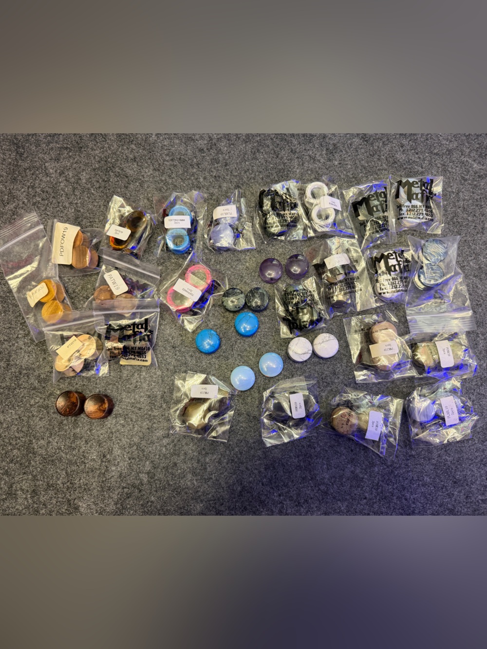 Assorted 3/4” Plugs (gauges/earrings)